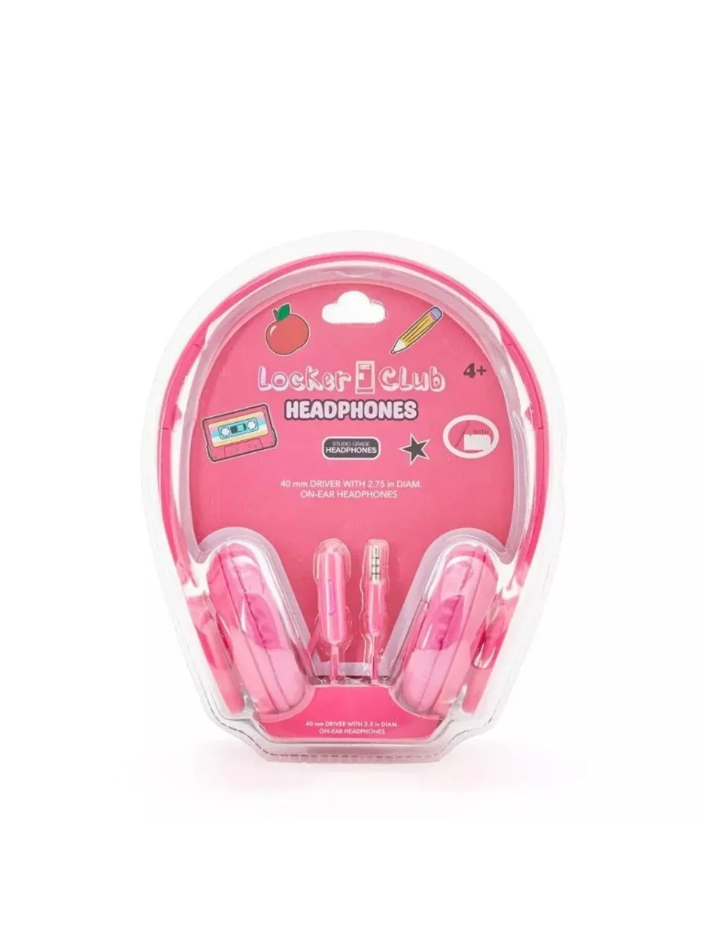 NEW Locker Club Kids' 16L Kids Backpack with Lunch Box Headphone - Pink